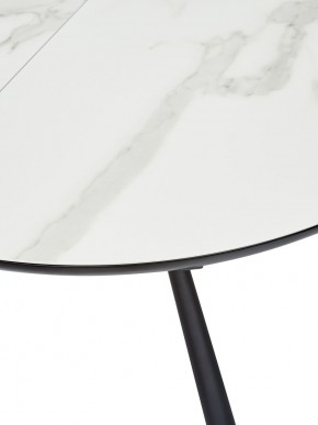 Стол VOLAND BIANCO TL-45 испанская керамика/ BLACK "белый мрамор" М-City в Нижневартовске - niznevartovsk.mebel-74.com | фото