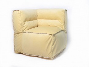 Угловое модульное бескаркасное кресло Комфорт (Желтый велюр) в Нижневартовске - niznevartovsk.mebel-74.com | фото