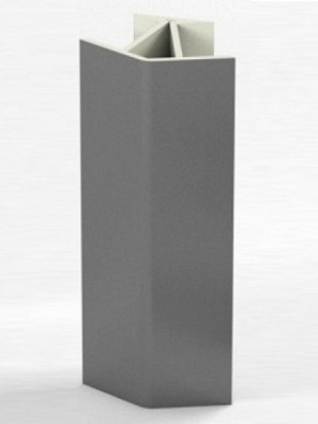 Угловое соединение для цоколя 135 гр. h100 мм (Алюминий, Белый, Черный, Сонома) в Нижневартовске - niznevartovsk.mebel-74.com | фото