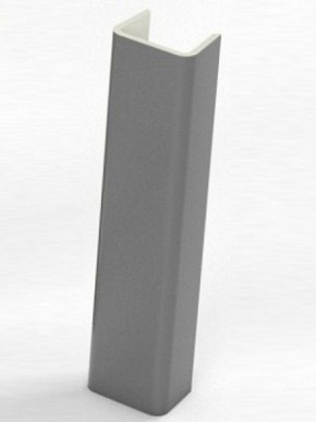 Торцевая заглушка  для цоколя h100 мм (Алюминий, Белый, Черный, Сонома) в Нижневартовске - niznevartovsk.mebel-74.com | фото