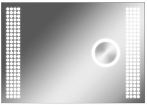 Зеркало Cosmo 100 alum (линза) с подсветкой Sansa (SCL1026Z) в Нижневартовске - niznevartovsk.mebel-74.com | фото