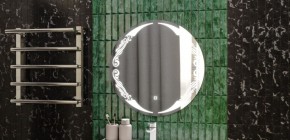 Зеркало Канберра 700х700 с подсветкой Домино (GL7032Z) в Нижневартовске - niznevartovsk.mebel-74.com | фото